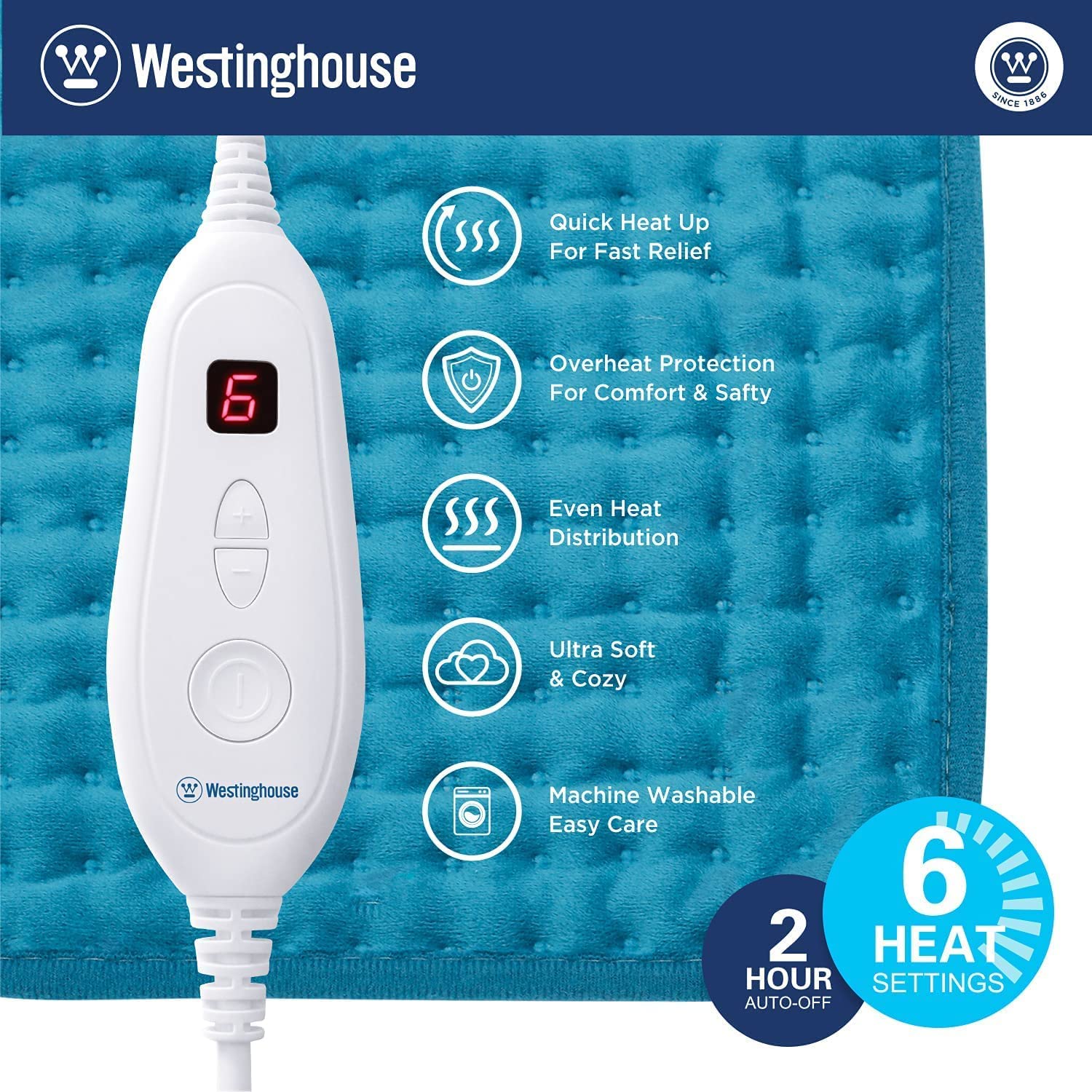 Electric Heating Pad Teal - Image 7