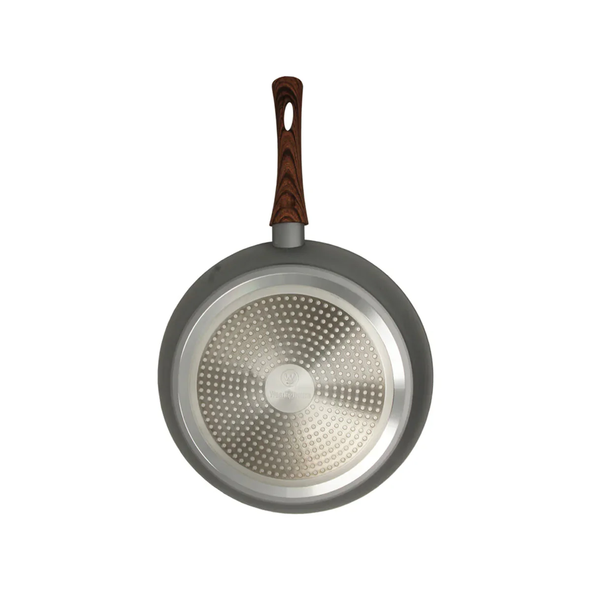 Gray and wood marble finish frying pan (11") - Image 4