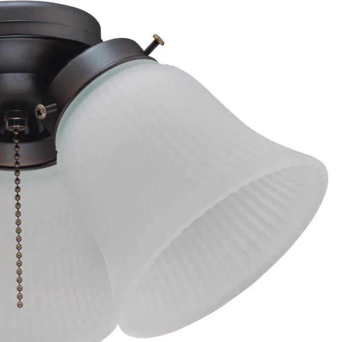 3 Light LED Cluster Light Kit, Oil Rubbed Bronze Finish, Frosted Ribbed Glass - Image 3