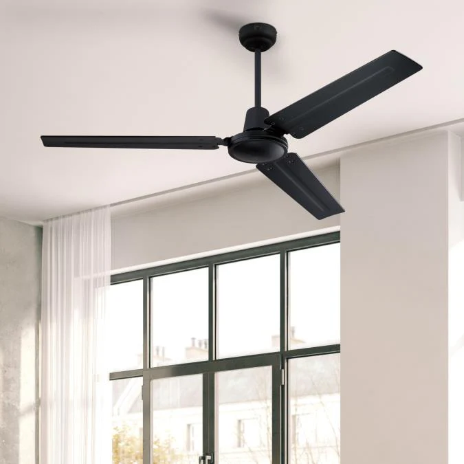 Jax Industrial-Style 56-Inch Indoor Ceiling Fan, Matte Black - Image 4