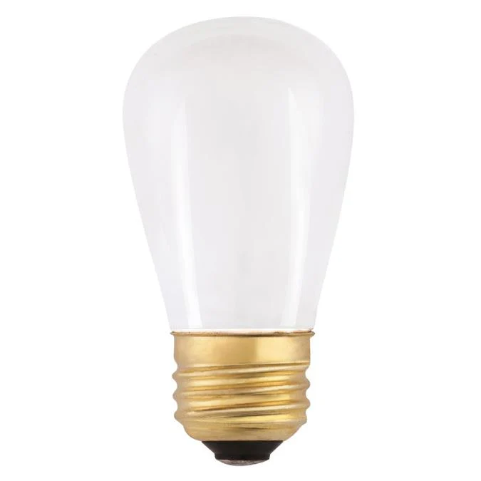11 Watt S14 Incandescent Frost E26 (Medium) Base, 130 Volt, Card