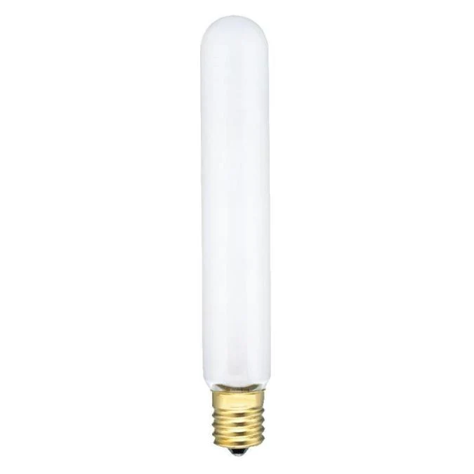 20 Watt T6 1/2 Incandescent Frost E17 (Intermediate) Base, 130 Volt, Box