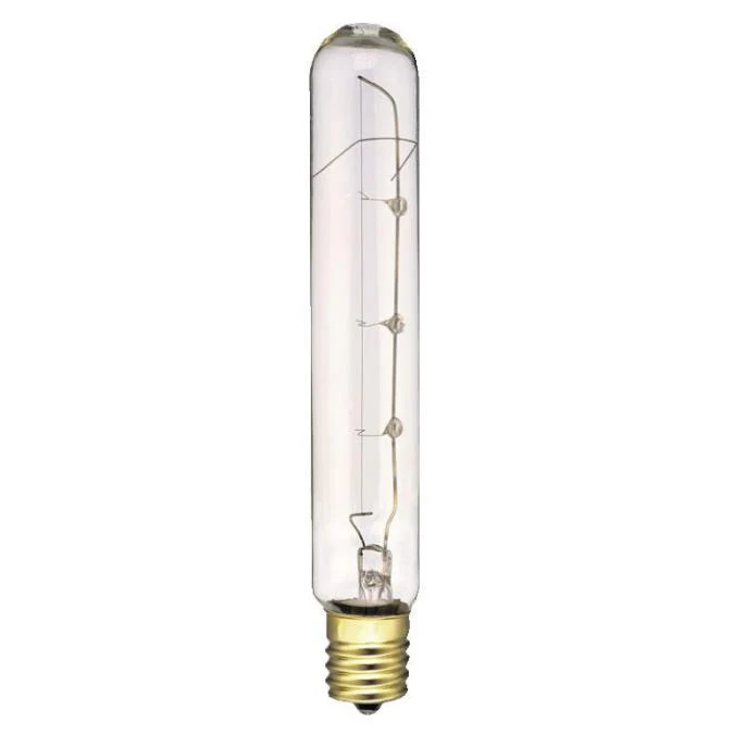 40 Watt T6 1/2 Incandescent Clear E17 (Intermediate) Base, 120 Volt, Card