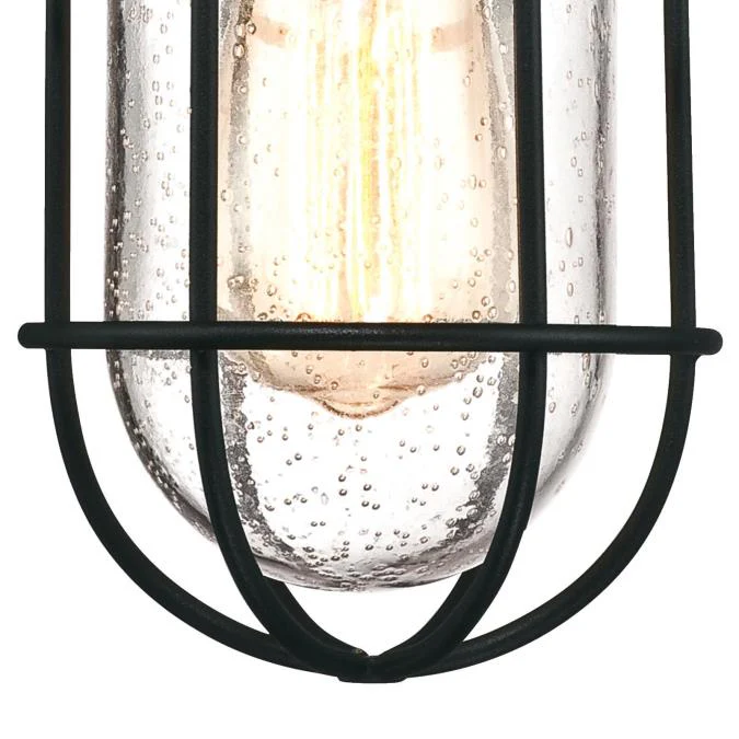 Crestview One-Light Outdoor Pendant, Textured Black Finish - Image 2