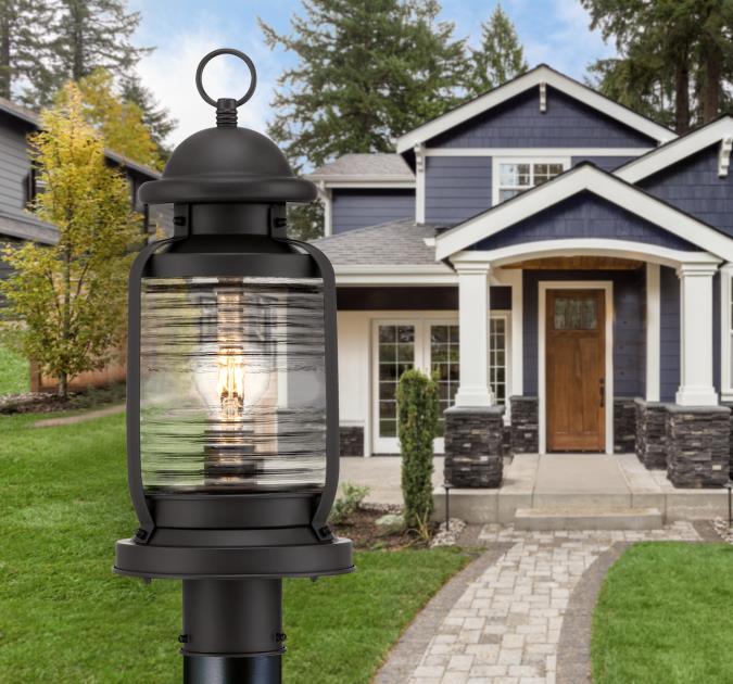 Weatherby One-Light Outdoor Post-Top Fixture, Weathered Bronze Finish - Image 3