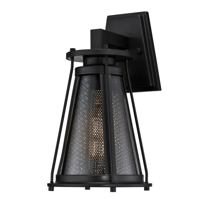 Beatrix One-Light Outdoor Wall Fixture, Matte Brushed Gun Metal Finish