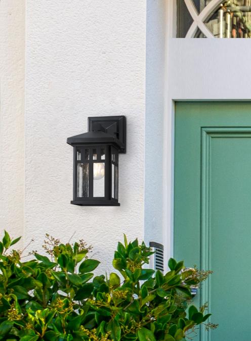 Burnham One-Light Outdoor Wall Fixture, Textured Black Finish - Image 3