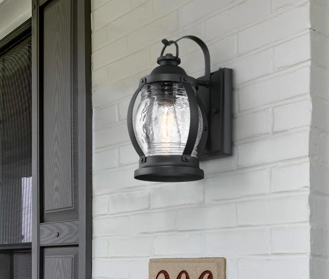 Canyon One-Light Outdoor Wall Fixture with Dusk-To-Dawn Sensor, Textured Black Finish - Image 3