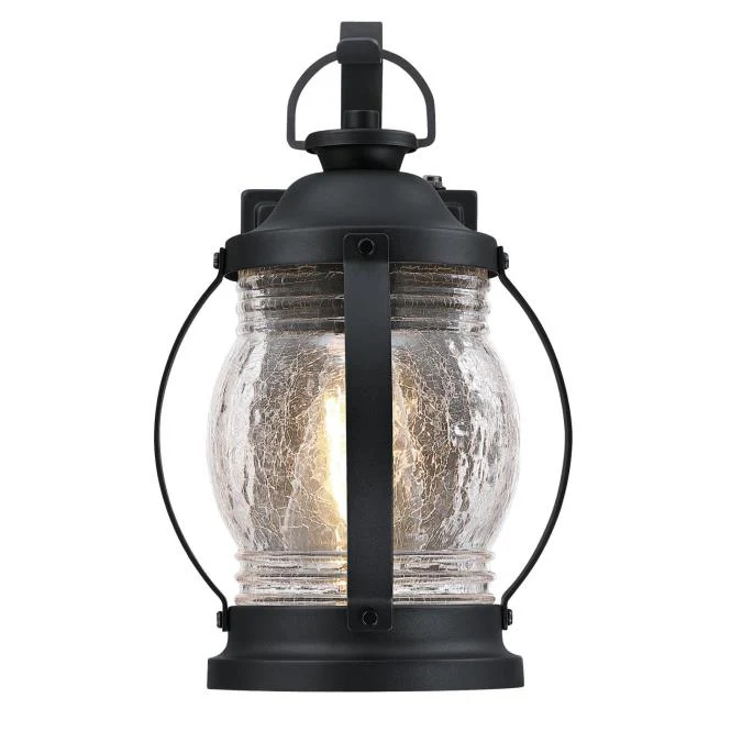 Canyon One-Light Outdoor Wall Fixture with Dusk-To-Dawn Sensor, Textured Black Finish - Image 8