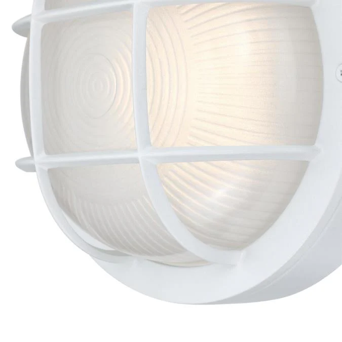 One-Light Dimmable LED Outdoor Wall Fixture, Textured White Finish - Image 7