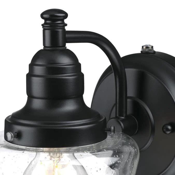 Eddystone One-Light Outdoor Wall Fixture with Dusk-To-Dawn Sensor, Matte Black Finish - Image 7