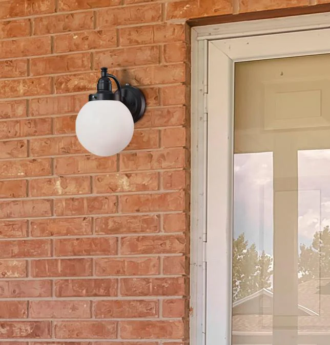 Eddystone One-Light Outdoor Wall Fixture with Dusk-To-Dawn Sensor, Matte Black Finish - Image 4