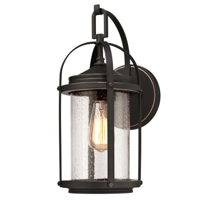 Grandview One-Light Outdoor Wall Fixture, Oil Rubbed Bronze Finish with Highlights