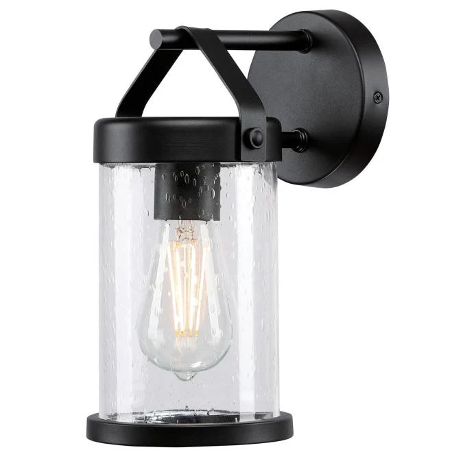 Jamestown One-Light Outdoor Wall Fixture, Textured Black Finish