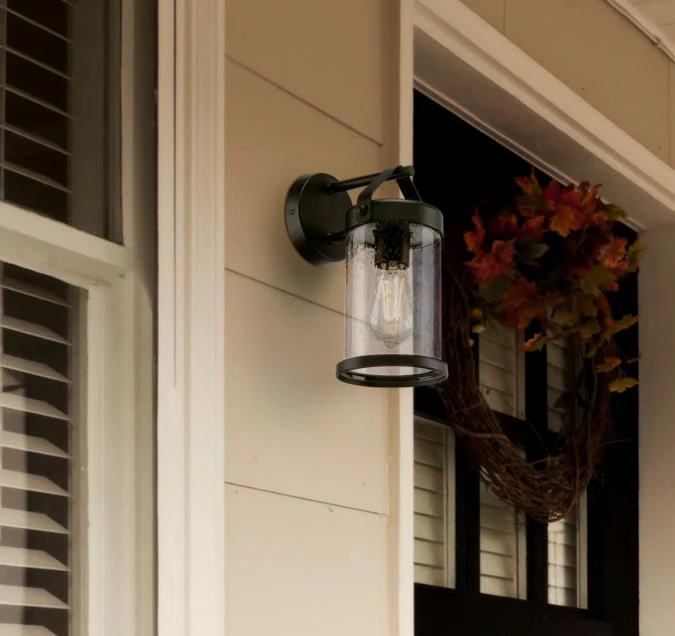 Jamestown One-Light Outdoor Wall Fixture, Textured Black Finish - Image 3