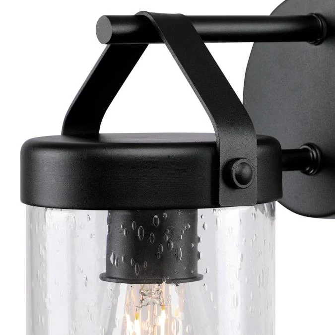 Jamestown One-Light Outdoor Wall Fixture, Textured Black Finish - Image 6