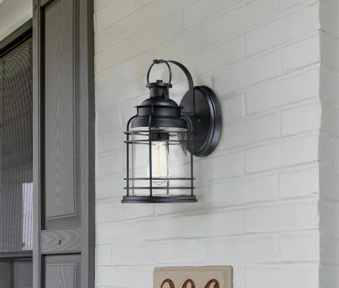 Kellen One-Light Outdoor Wall Fixture, Textured Black Finish - Image 2