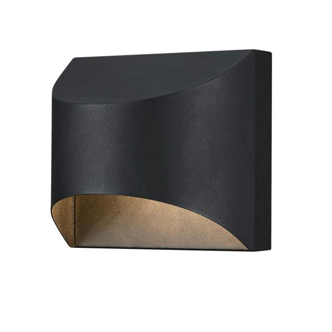 Nardella One-Light Dimmable LED Outdoor Wall Fixture, Textured Black Finish, Dark Sky Friendly