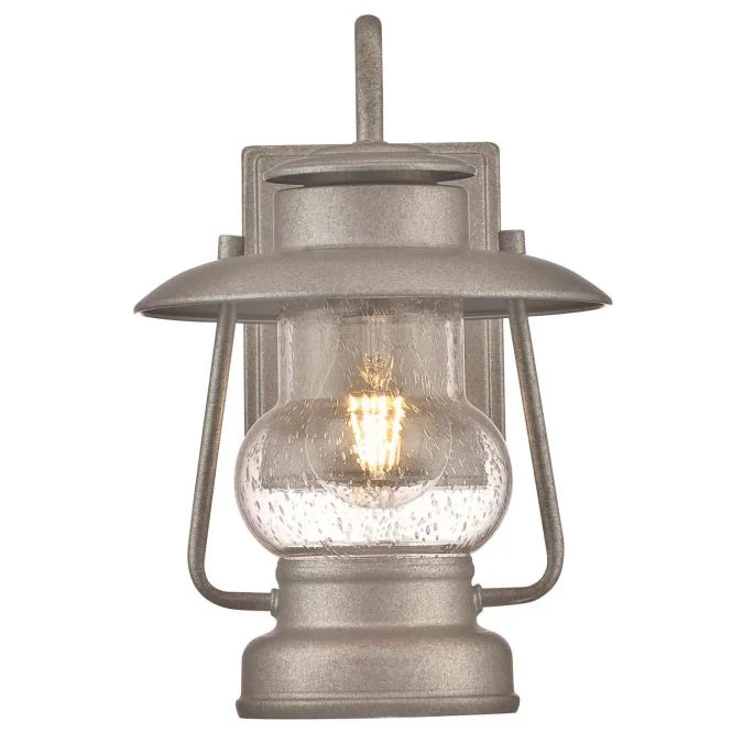 Santa Fe One-Light Outdoor Wall Fixture, Weathered Steel Finish - Image 3