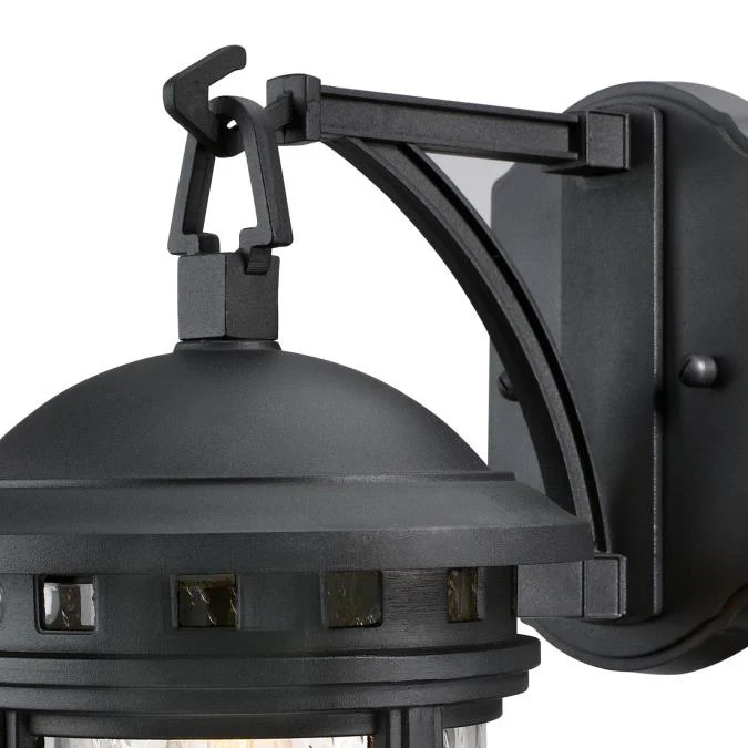 Sargut One-Light Outdoor Wall Fixture, Textured Black Finish - Image 5