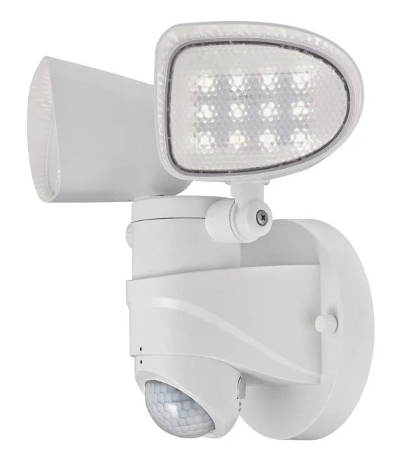 Two-Light 18W LED Outdoor Security Light Wall Fixture with Motion Sensor, White Finish - Image 3