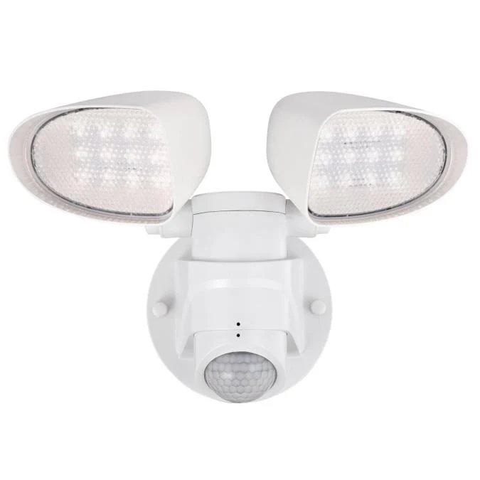 Two-Light 18W LED Outdoor Security Light Wall Fixture with Motion Sensor, White Finish - Image 6