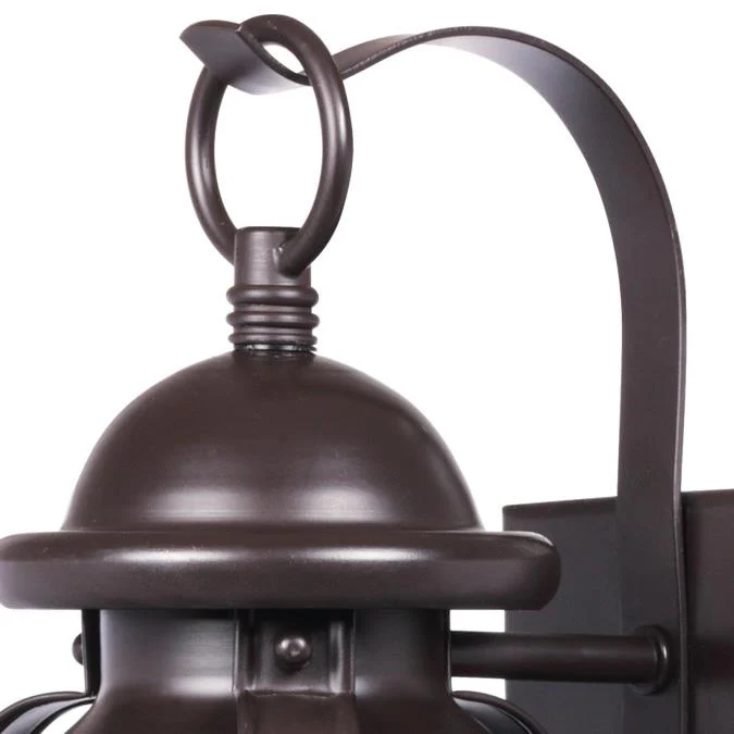 Weatherby One-Light Exterior Wall Lantern, Weathered Bronze Finish on Steel with Clear Glass - Image 2