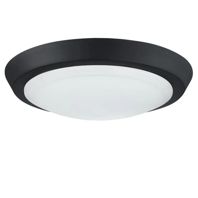 11-Inch 20-Watt LED Indoor Flush Mount Ceiling Fixture, Matte Black Finish, Acrylic Shade - Image 6