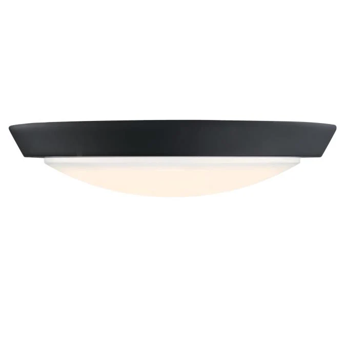 11-Inch 20-Watt LED Indoor Flush Mount Ceiling Fixture, Matte Black Finish, Acrylic Shade - Image 7