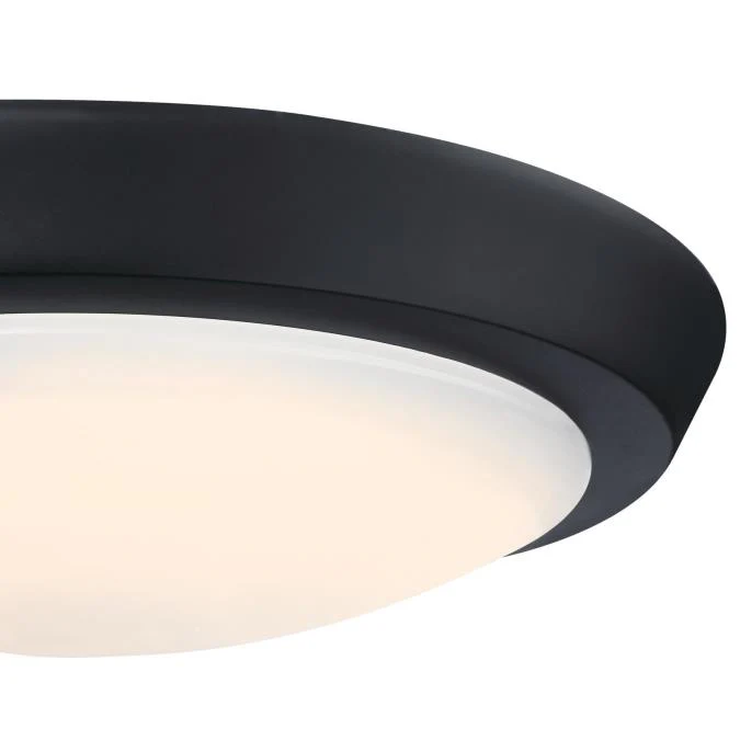 11-Inch 20-Watt LED Indoor Flush Mount Ceiling Fixture, Matte Black Finish, Acrylic Shade - Image 8
