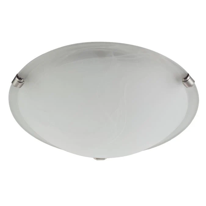 12-Inch One-Light Indoor Flush Mount Ceiling Fixture, Brushed Nickel Finish - Image 3