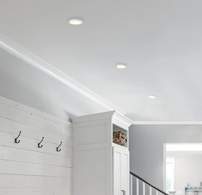 5-Inch 11-Watt LED Indoor/Outdoor Flush Mount Ceiling Fixture with Color Temperature Selection, White Finish - Image 2