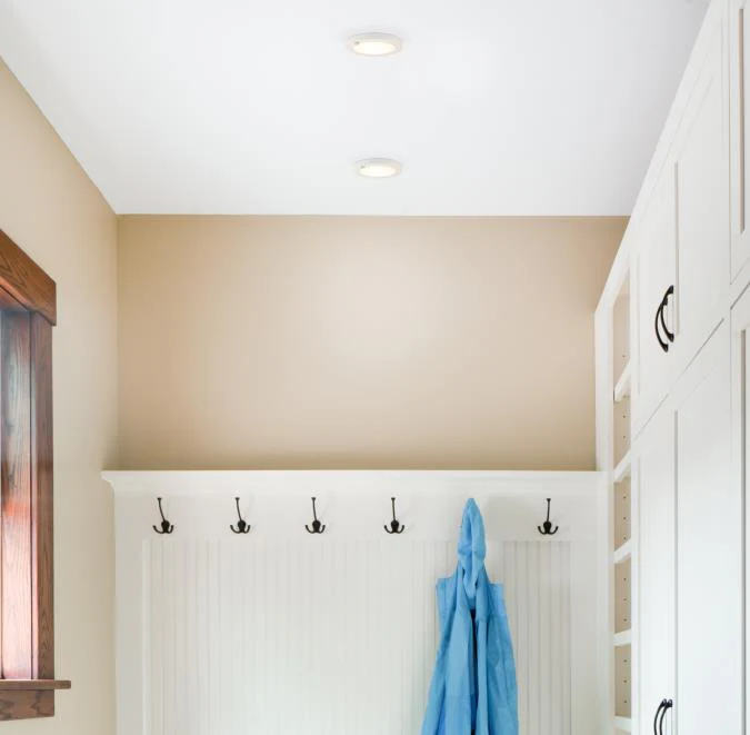 6-Inch 7-Watt LED Indoor Flush Mount Ceiling Light Fixture with Motion Sensor Light, White Finish - Image 4
