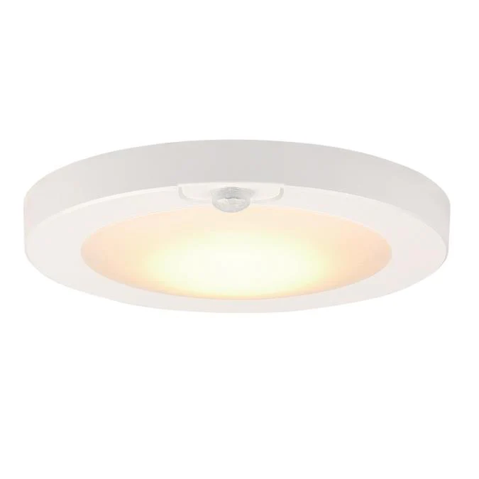 6-Inch 7-Watt LED Indoor Flush Mount Ceiling Light Fixture with Motion Sensor Light, White Finish - Image 6