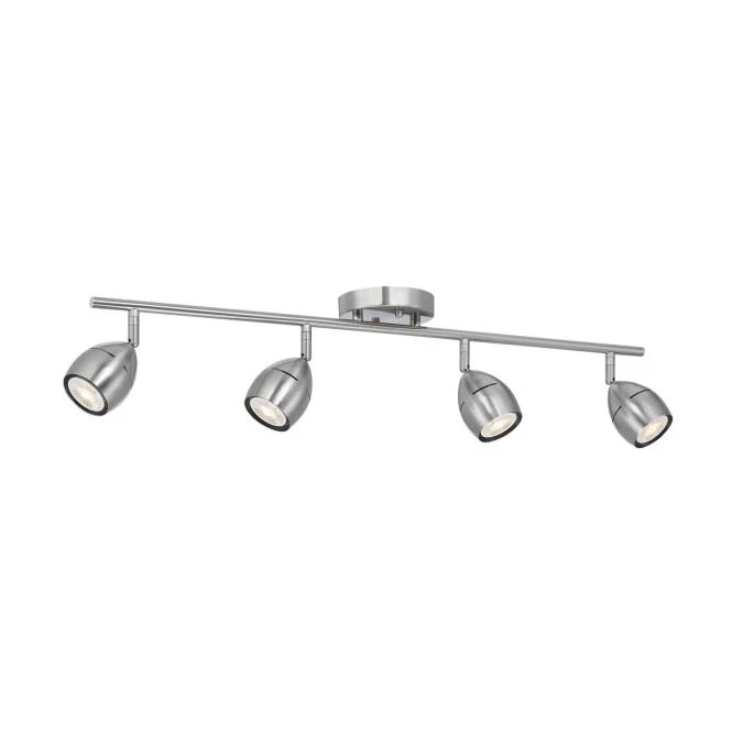 Borgata Four-Light LED Track Light Kit, Brushed Nickel Finish - Image 5