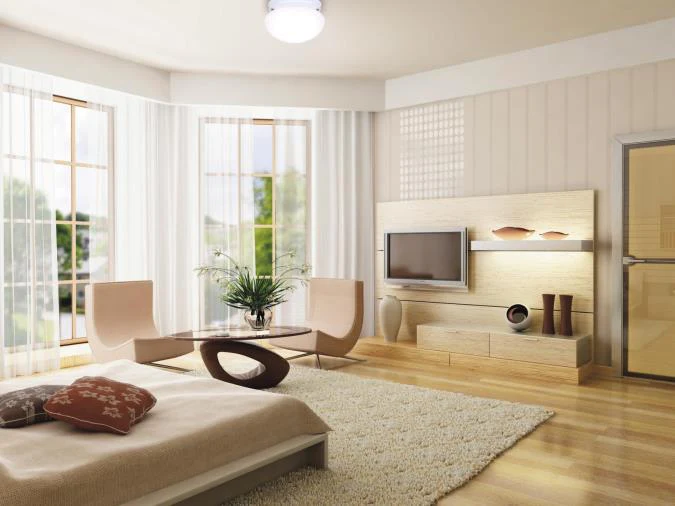 Two-Light Flush-Mount Interior Ceiling Fixture, White Finish with White Glass - Image 2
