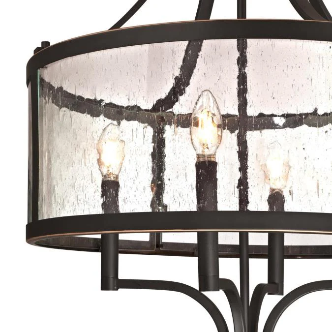 Belle View Four-Light Indoor Chandelier, Oil Rubbed Bronze Finish with Highlights - Image 4