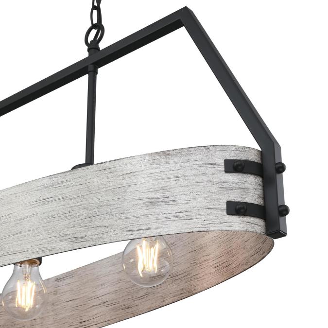 Callowhill Four-Light Indoor Chandelier, Matte Black and Antique Ash Finish - Image 6