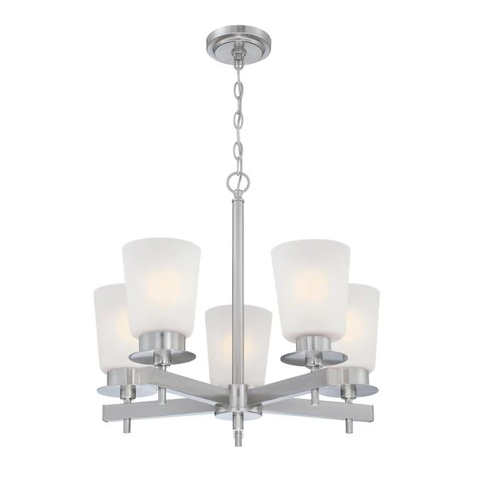 Reynaldo Five-Light Indoor Chandelier, Brushed Nickel Finish - Image 6