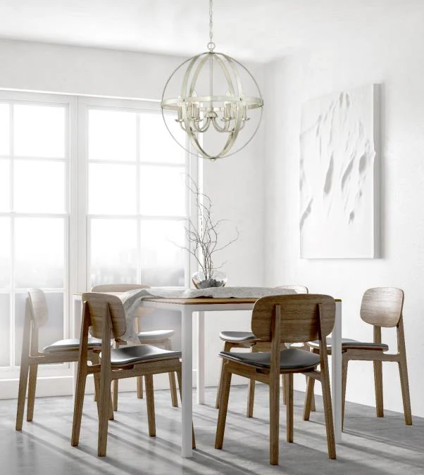 Stella Mira Six-Light Indoor Chandelier, Brushed Nickel Finish - Image 5