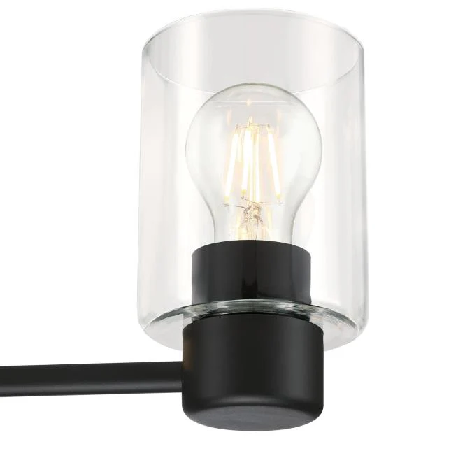 Sylvestre Three-Light Indoor Chandelier, Matte Black Finish - Image 8