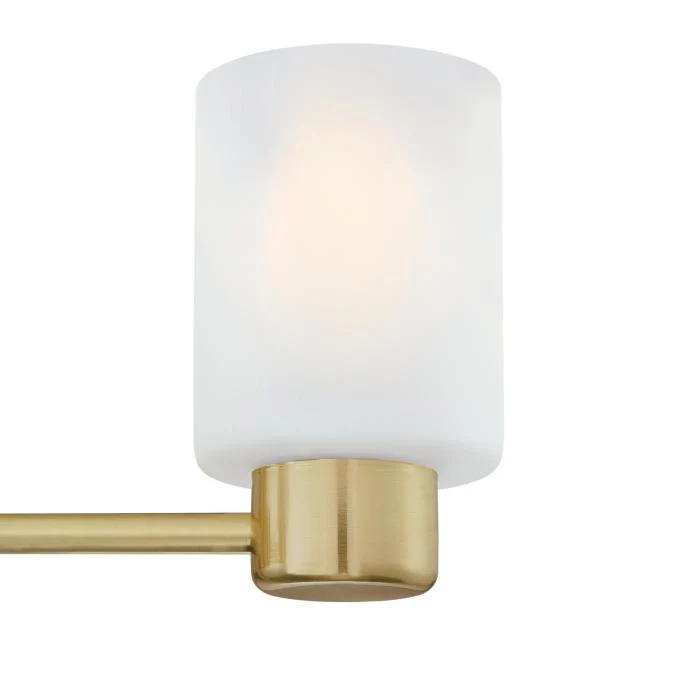 Sylvestre Three-Light Indoor Chandelier, Champagne Brass Finish - Image 5