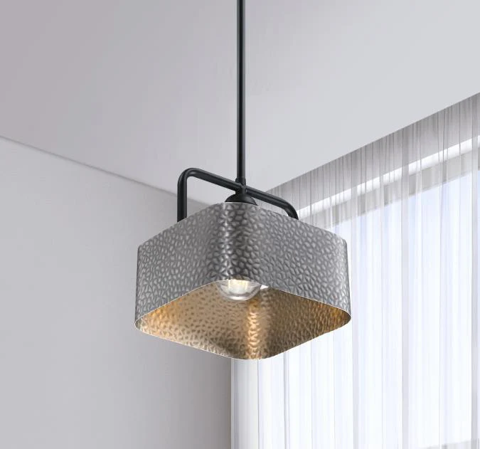 Bexar One-Light Indoor Mini Pendant, Matte Black and Dark Pewter Finish - Image 3