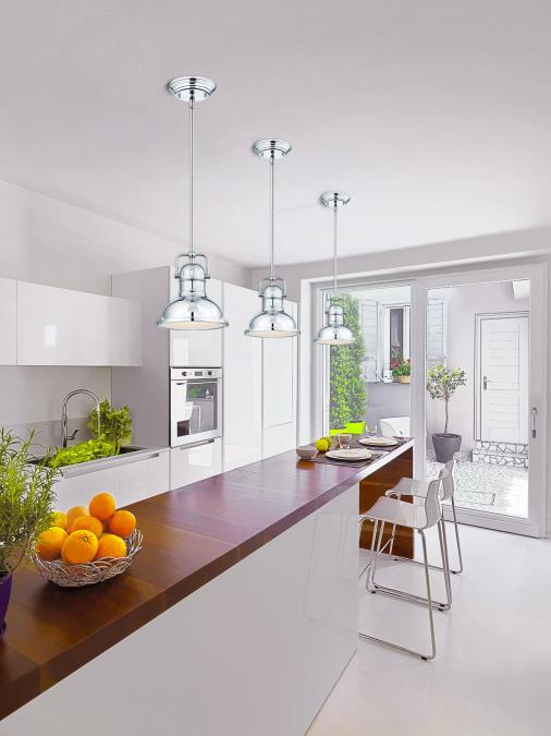 Boswell One-Light LED Indoor Pendant, Chrome Finish - Image 2