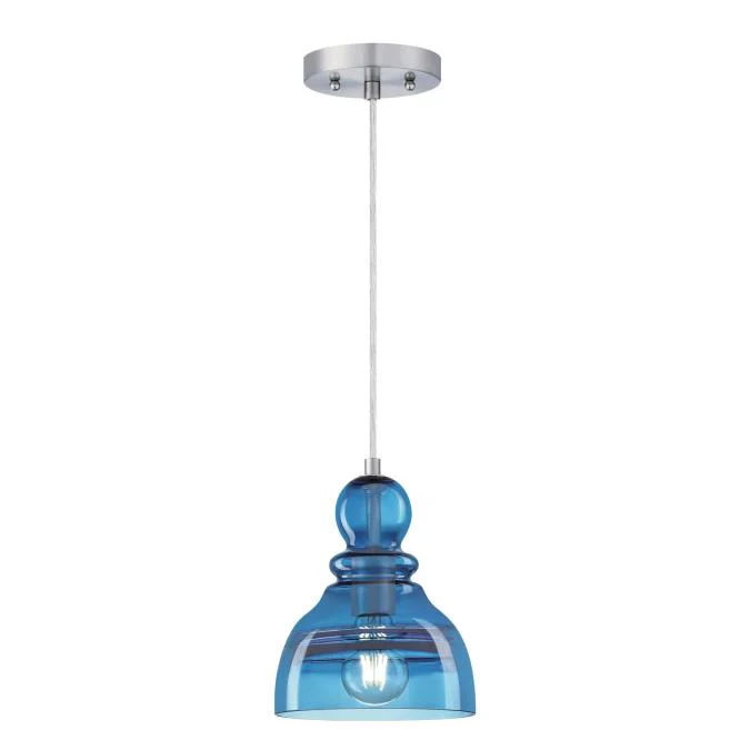 Fiona One- Light Indoor Mini Pendant, Brushed Nickel Finish
