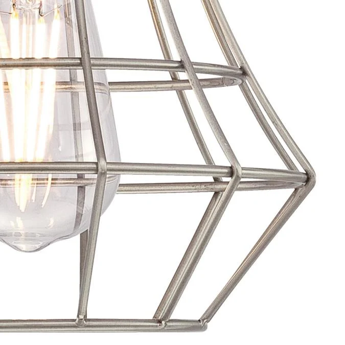 Nathaniel One-Light Indoor Mini Pendant, Brushed Nickel Finish - Image 3