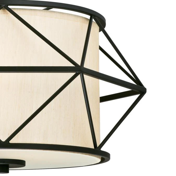 Two-Light Indoor Pendant, Matte Black Finish - Image 2