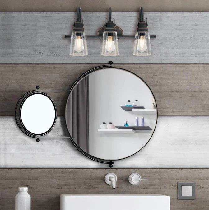 Ashton Three-Light Indoor Wall Fixture, Oil Rubbed Bronze Finish with Highlights - Image 3