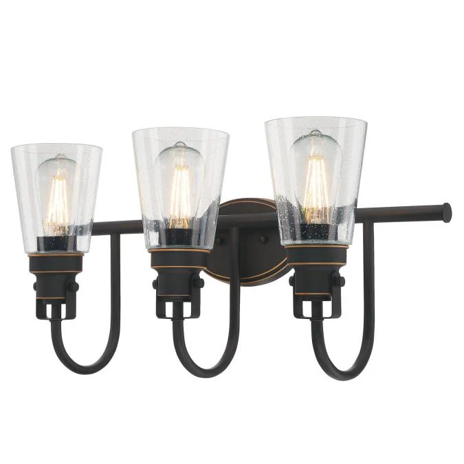 Ashton Three-Light Indoor Wall Fixture, Oil Rubbed Bronze Finish with Highlights - Image 7