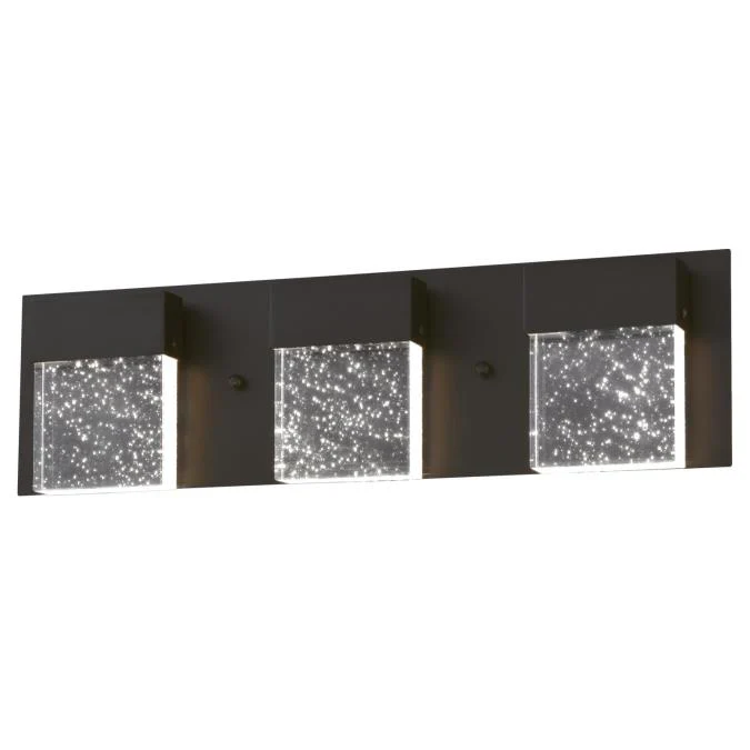 Cava II Three-Light 21-Watt LED Indoor Wall Fixture, Matte Black Finish - Image 6